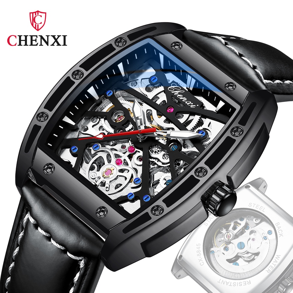 Đồng hồ cơ nam chính hãng máy nhật automatic cao cấp dây da CHENXI CX-8885