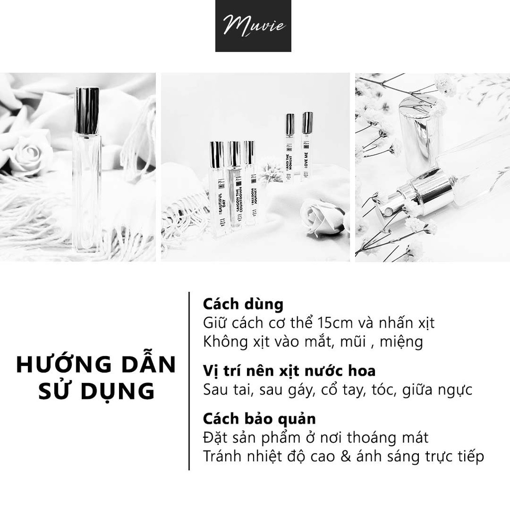 Nước hoa nữ thơm lâu MUVIE Love Me 10ml ngọt ngào, gợi cảm, hiện đại