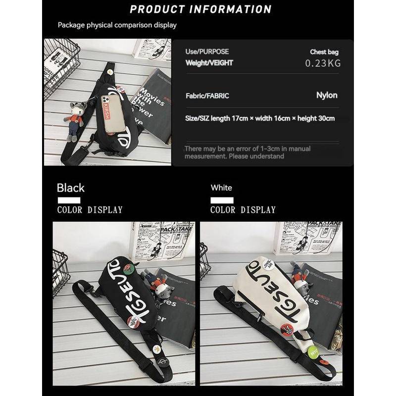 Túi Đeo Chéo Ngực Thể Thao Bằng Vải Bạt Thời Trang Nam Nữ