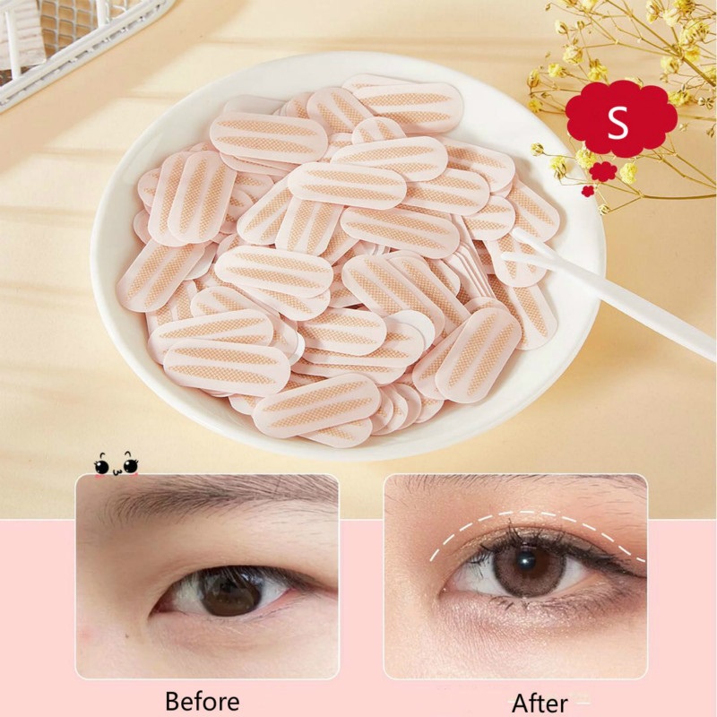 Miếng dán mí lưới có keo sẵn 150 cặp / hộp, dày mí 1mm (mí mỏng) Kèm cây gắn - hàng nội địa Trung