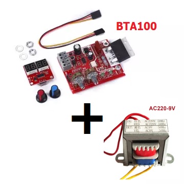 Mạch timer + biến áp 9v máy hàn cell pin BTA100 1200B