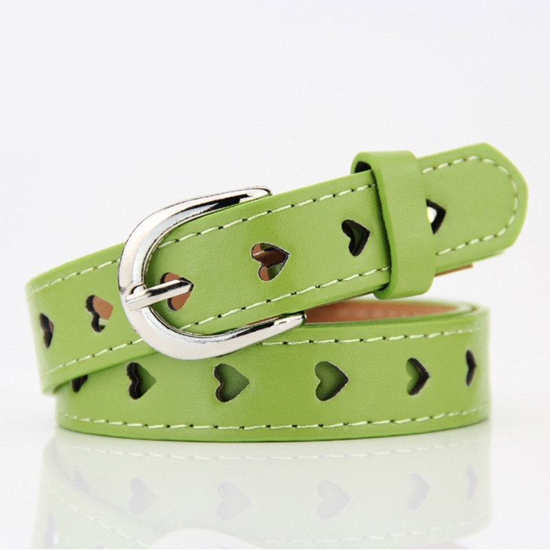 ✿ Thắt Lưng Da Khóa Hình Trái Tim Rỗng Thời Trang Cho Nữ