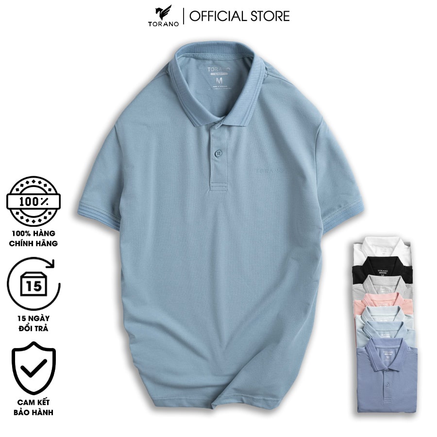Áo POLO nam cổ bẻ basic TORANO vải cá sấu co dãn cotton 4 chiều, nam tính, sang trọng, thanh lịch - TP915.