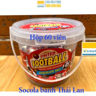Socola trái banh chocolate ball thái lan united hộp 190g. hsd 07/2023