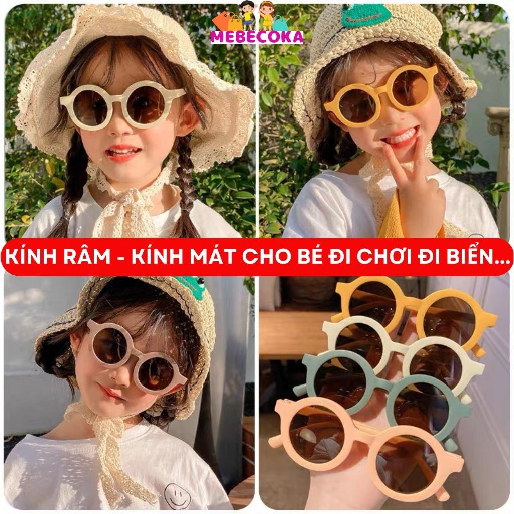 Kính cho bé - Kính mắt râm Gọng tròn phong cách Vintage chống tia UV cho bé trai bé gái từ 1-8 tuổi mới nhất MEBECOKA