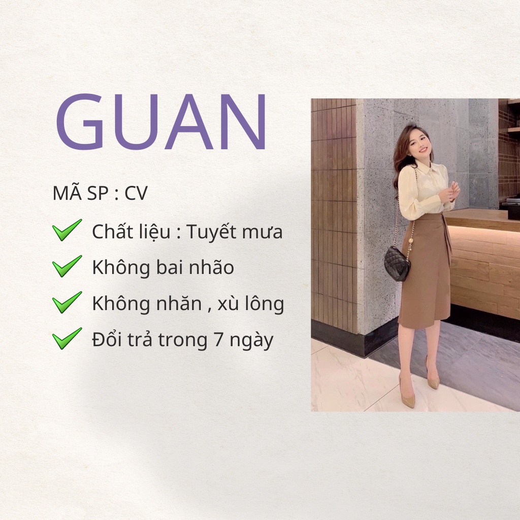 Chân Váy Chữ A Dài Đắp Vạt Thắt Nơ Sườn, Chân Váy Công Sở Chữ A Thời Trang