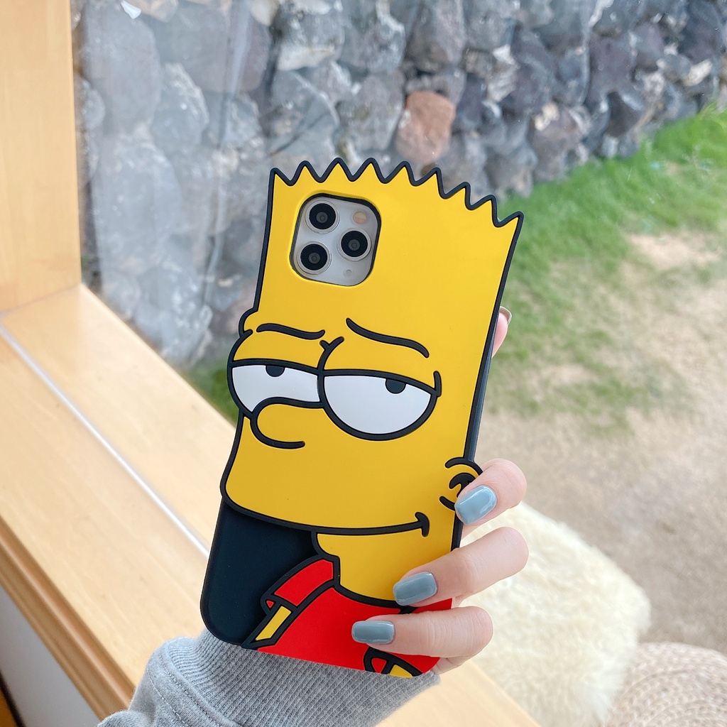 Ốp Điện Thoại TPU Dẻo Họa Tiết Hoạt Hình The Simpsons Dễ Thương Chống Sốc Cho iPhone 11 12 13 14 Pro Max XS XR 7 8 Plus