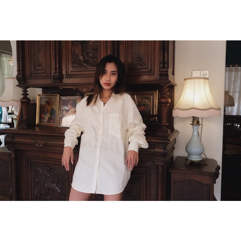 Áo sơ mi oversize tay suông - LEAH SHIRT