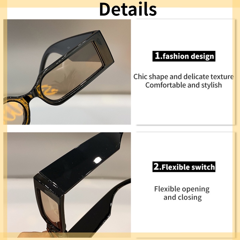 Kính Mát Gọng Vuông Nhỏ Phong Cách Hip Hop Punk Cổ Điển Sang Trọng Dành Cho Nam Nữ