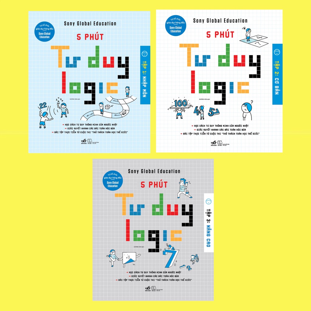 Sách - Bộ 5 phút tư duy logic (Trọn bộ 03 tập)