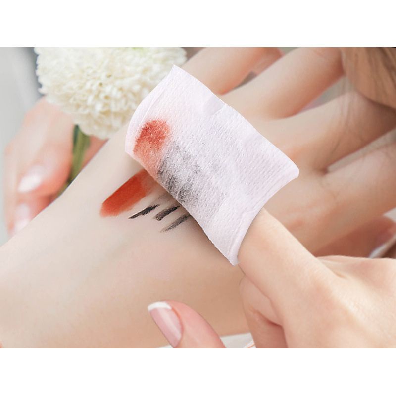 Bông tẩy trang cắt sẵn 1200 miếng tự nhiên dùng phun xăm nail tiệt trùng dạng túi