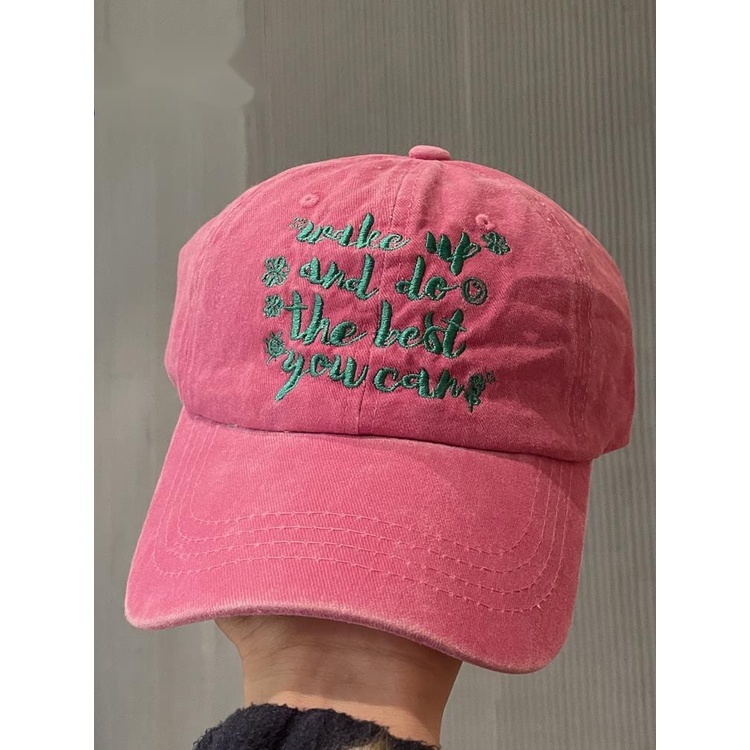 Mũ Lưỡi Trai Mềm Thêu Chữ Phong Cách Hàn Quốc Thời Trang