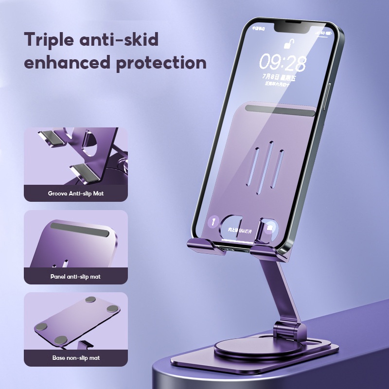 TBTIC alluminum alloy phone tablet holder cho iphone ipad samsung desktop stand có thể gập lại có thể điều chỉnh xoay