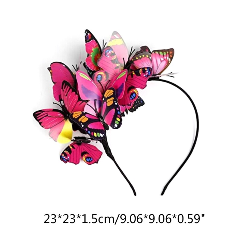 Flgo Băng Đô Cài Tóc Hình Bướm Bắt Mắt Dành Cho Cô Dâu