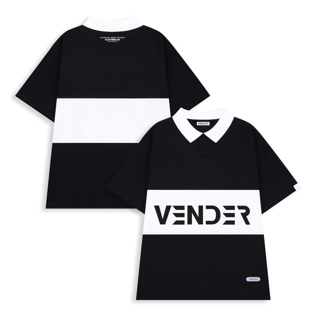 Áo POLO nam nữ Localbrand VENDER dáng Unisex form rộng tay lỡ _PL04