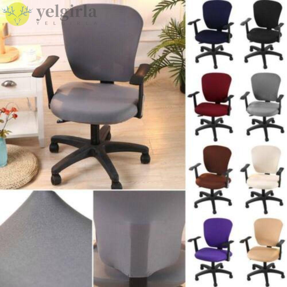 Set 2 Vỏ Bọc Ghế Ngồi Bàn Làm Việc / Máy Tính Co Giãn Tiện Dụng