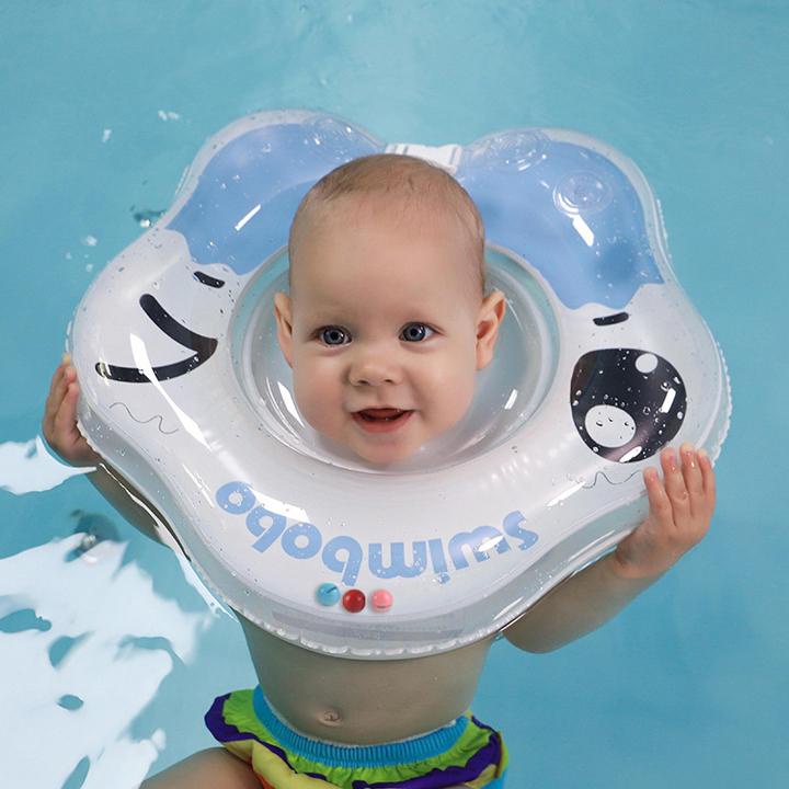 Phao cổ cho bé sơ sinh, hiệu SWIMBOBO, chống lật, tập bơi cho bé trên dưới 1 tuổi