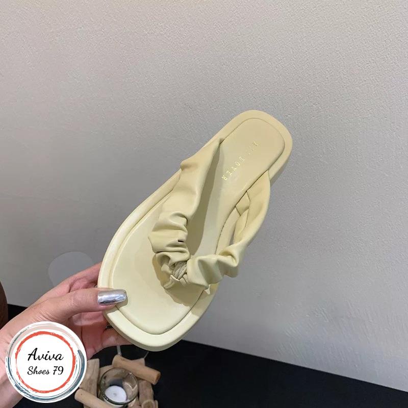 Dép kẹp mút gót 3cm quai nhúng xinh xắn hót mùa hè cho các nàng .