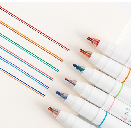 Bút mực hai ngòi 0.5mm ,bút ghi chú bút đánh dấu nghệ thuật sáng tạo cho học sinh - Color House