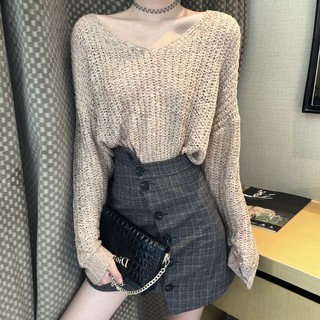 [ORDER]ÁO LEN CỔ V ÁO ULZZANG LEN MỎNG