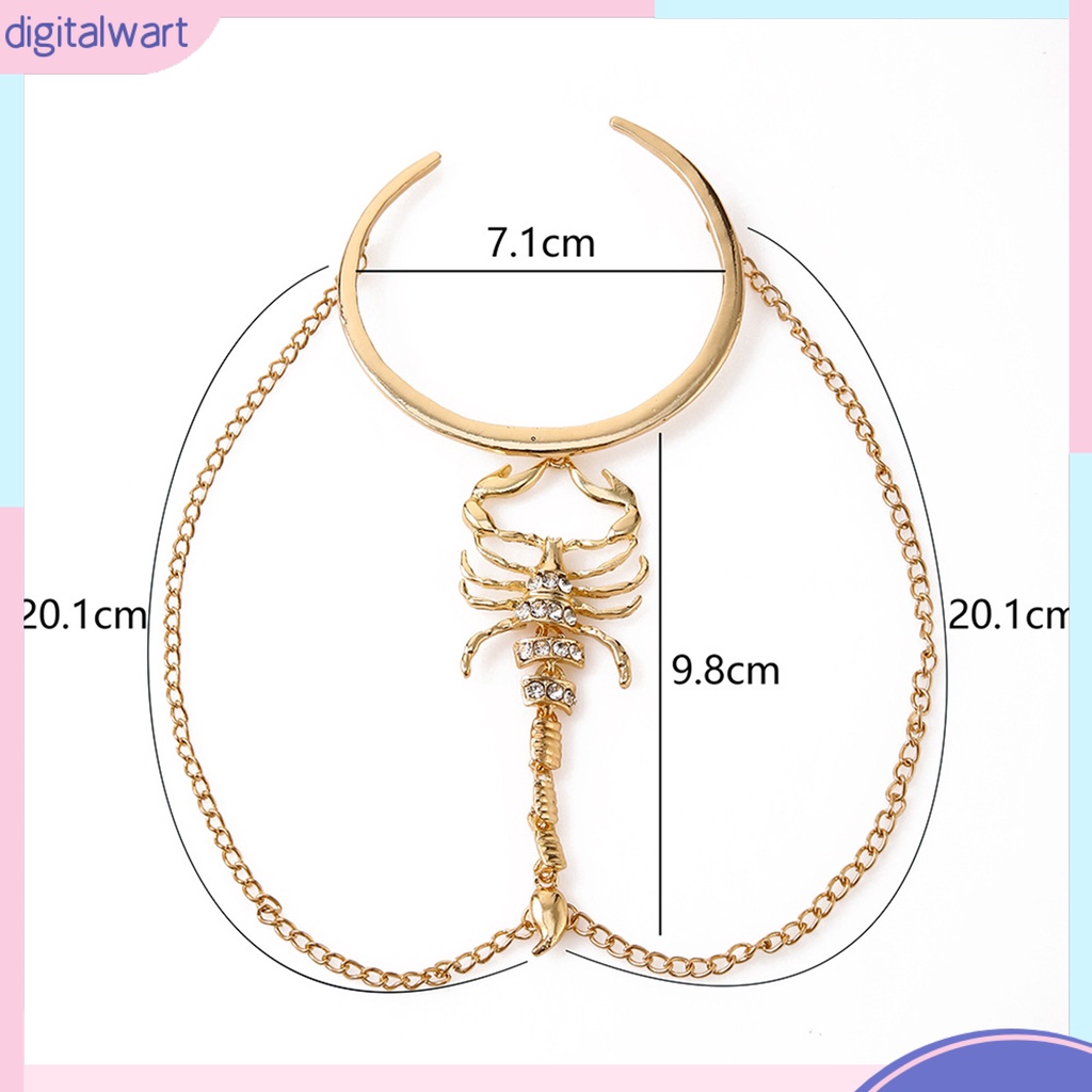 [DIWA] Nhẫn Đeo Cánh Tay Nhiều Tầng Màu Sắc Trơn Trang Trí Chuỗi Xích Trên Bằng Hợp Kim Sáng Tạo Cho Nữ Mỗi Ngày