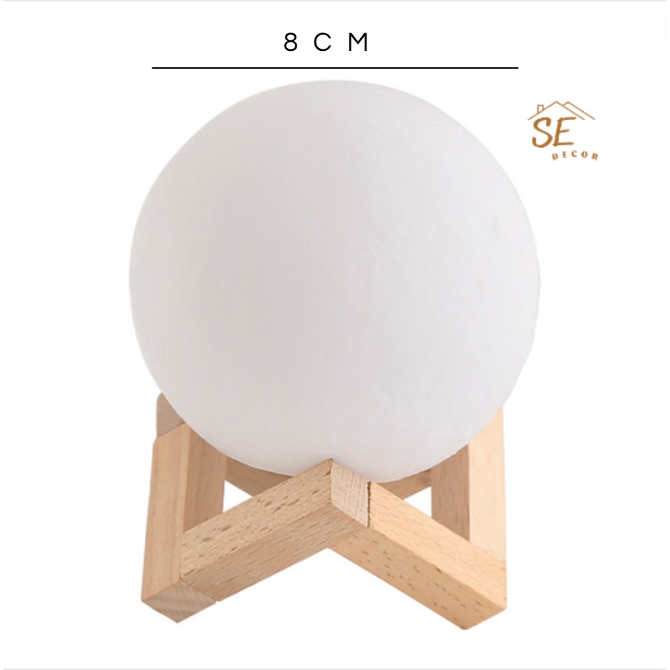 Đèn ngủ mặt trăng 3D, đèn để bàn trang trí- SEDECOR