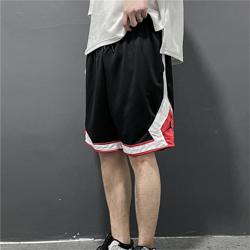 Quần Short Thể Thao Nike 100% Vải Lụa Lạnh Nhanh Khô Thêu Họa Tiết Cá Tính Cho Nam