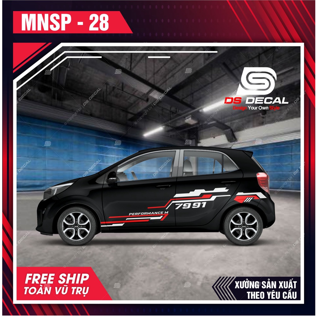 Tem dán xe ô tô Kia Morning - 28 - decal dán xe ô tô - DS Decal