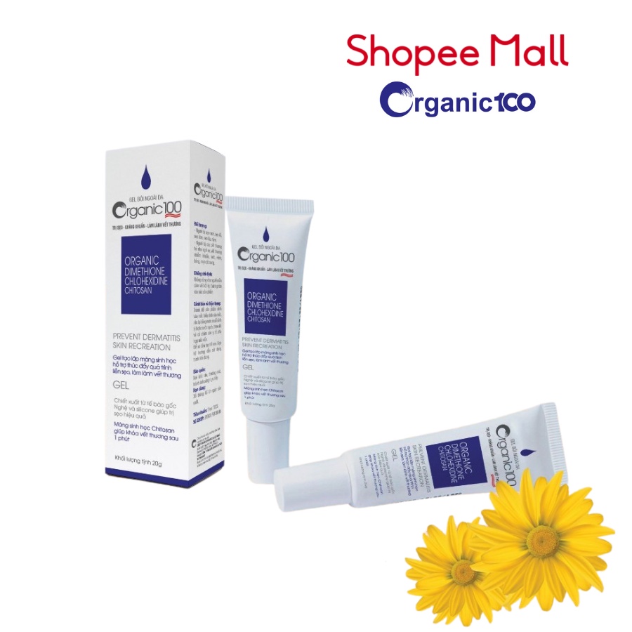Gel Bôi Sẹo Thâm và Lành Vết Thương Organic100 (20g/tuýp)