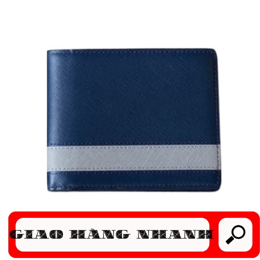 Ví Nam Ngang Mini Gập Đôi Thiết Kế Đơn Giản - Bóp Da Cosmos Cao Cấp Saffiano - konta_store