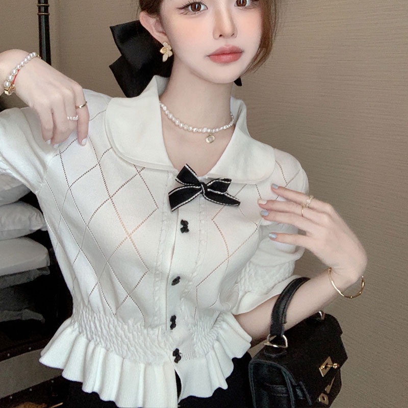 Enjoy Freedom Áo Thun Polo Dệt Kim Tay Ngắn Thiết Kế Mới Thời Trang Theo Phong Cách Hàn Quốc Cho Nữ