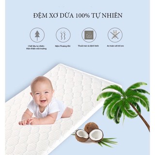 Nệm Cũi, Xơ Dừa 100% Tự Nhiên, Thoáng Khí Cả 4 Mùa, Nệm Vừa Cũi 100x56 & 115x60cm