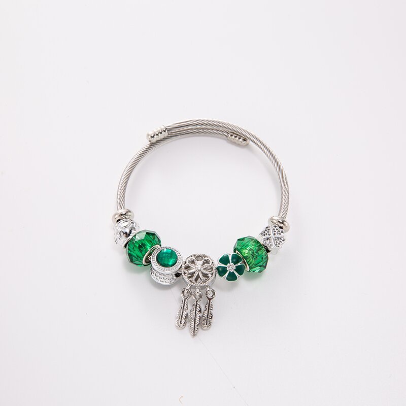 YeYi Panjia Vòng Tay Trang Sức Bằng Thép Không Gỉ Hình Dreamcatcher Phong Cách Âu Mỹ Bán Chạy Nhất DIY