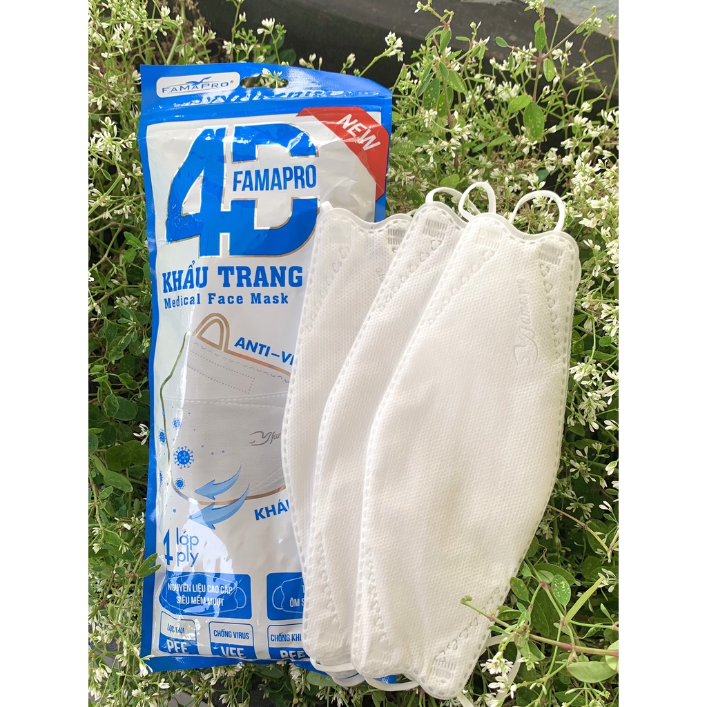 Khẩu trang 4D KF94 Famapro Kháng Khuẩn 3 Lớp