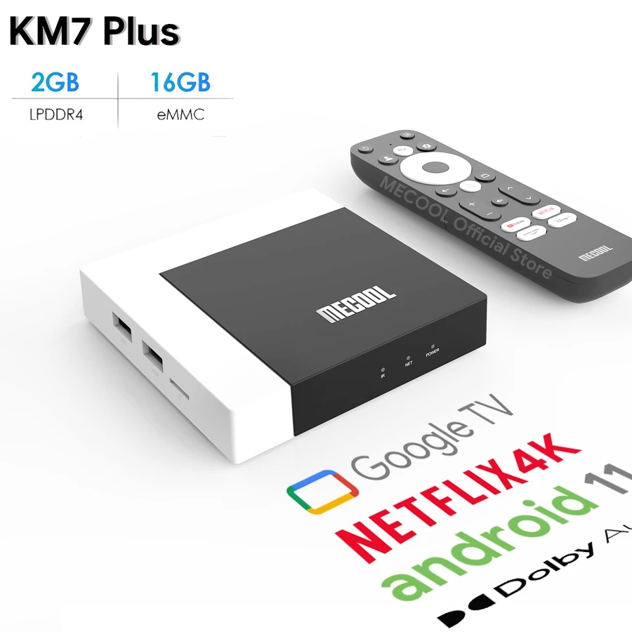 [Mã 156ELHA80K giảm 6% đơn 400K] Android TV Box Mecool KM7 Plus - Netflix, Google TV , Bộ nhớ trong 16GB