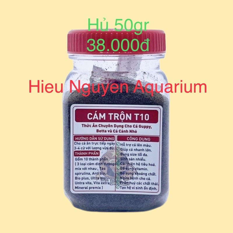 Cám Trộn T10 (50gram) dành cho Guppy siêu xịn, Atermia sấy khô