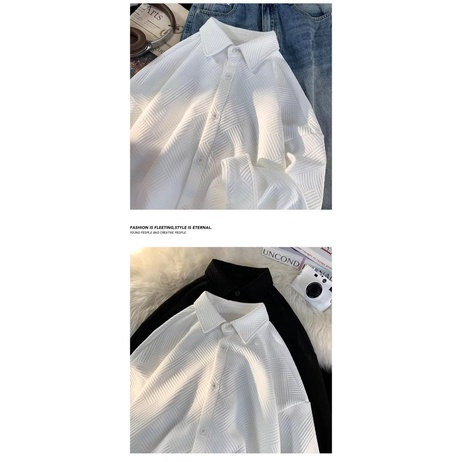 Áo Sơ Mi Dài Tay Dáng Rộng Hoa Văn Kẻ Sọc Phong Cách Retro Giản Dị Dành Cho Nữ Và Nam