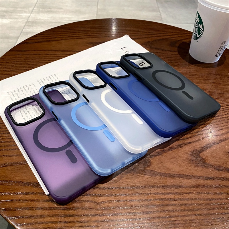 Ốp Điện Thoại Cứng Màu Nhám Chống Sốc / Vân Tay Cho iPhone 12 13 14 Pro Max 14 Plus