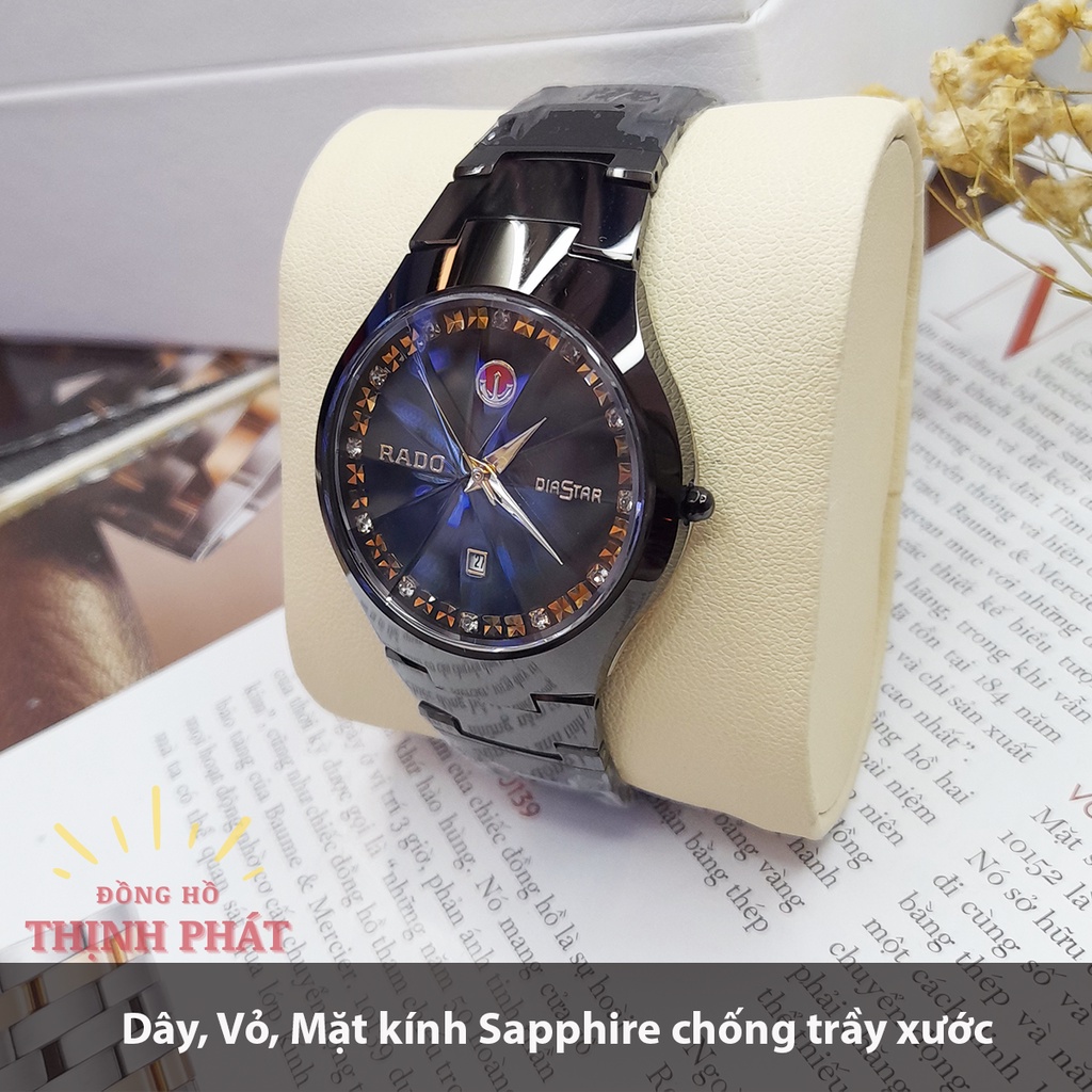 Đồng Hồ Nam RD JL6020 Kính Vỏ Dây Sapphire Đính Đá Cao Cấp