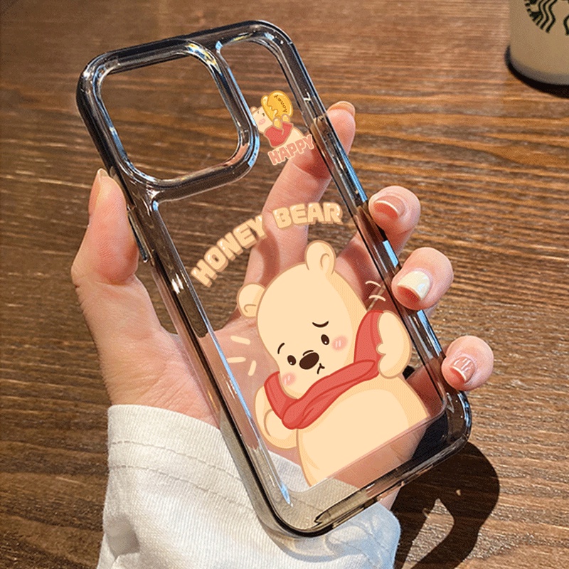 Ốp Điện Thoại Silicon TPU Mềm Trong Suốt Hình Gấu Vàng Dễ Thương Cho IPhone 14 Pro Max 11 13 12 Pro XS Max XR X 8 7 6S +