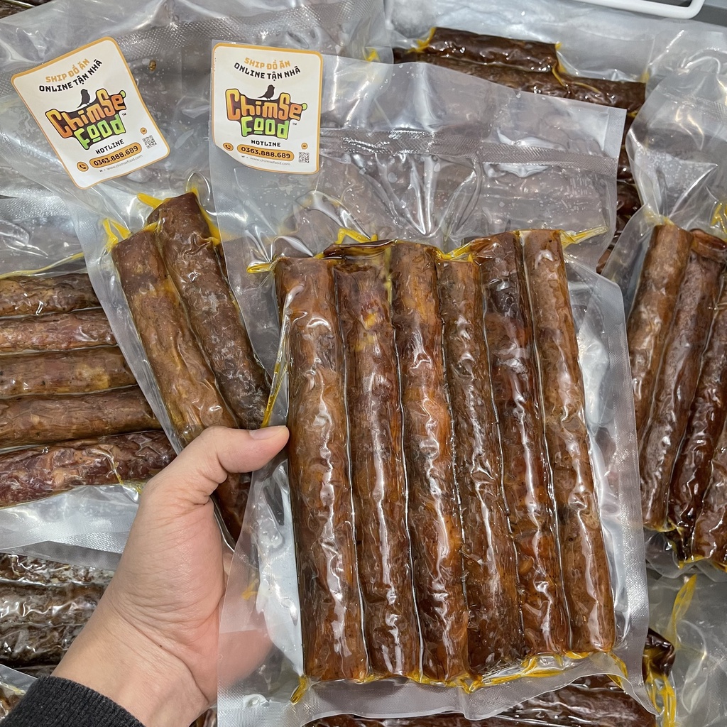 Lạp Xưởng Hun Khói  Lạp Sườn Gác Bếp Gói 500g - Chim Sẻ Food