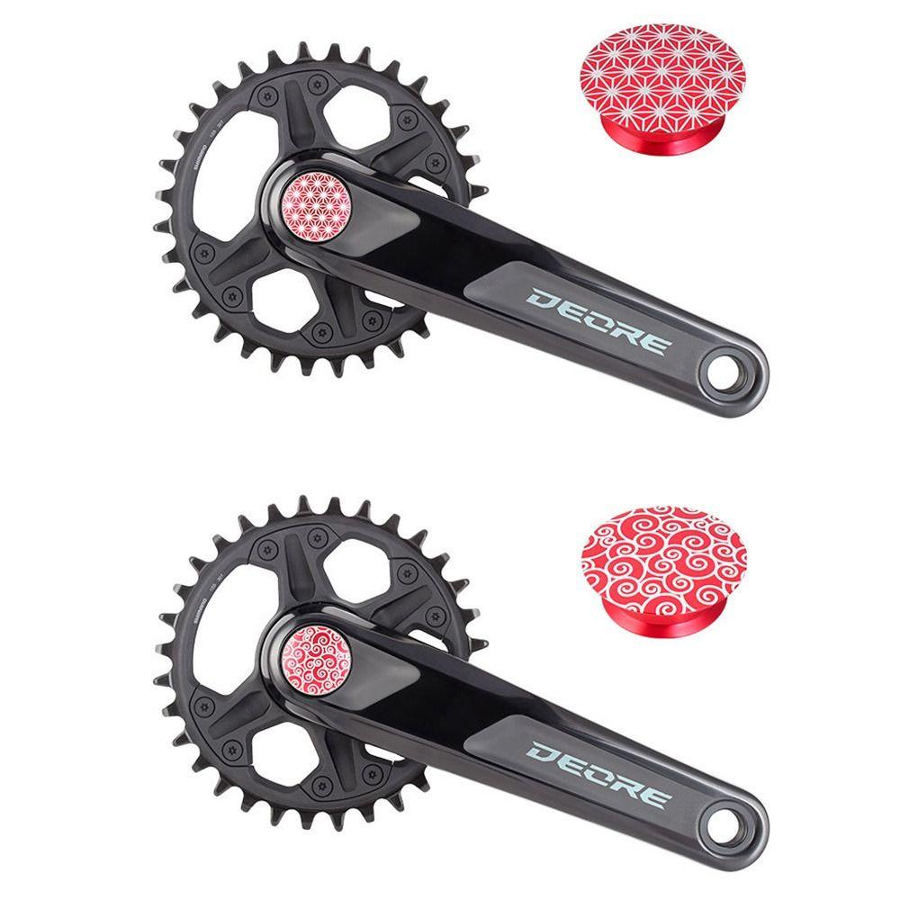 LAY Set 2 Nắp Đậy Trục Khuỷu Bằng Hợp Kim Nhôm Một Lỗ Dành Cho Xe Đạp Leo Núi