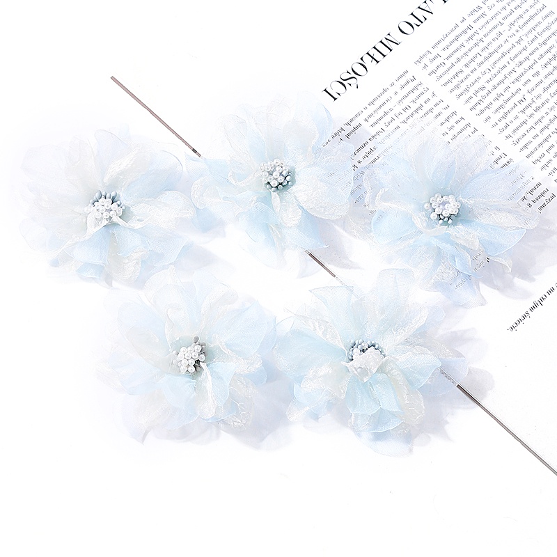 1 Nhánh Hoa Nhân Tạo Nhiều Lớp Bằng Vải Organza Nhân Tạo 8CM Dành Cho Trang Trí Nhà Cửa / Tiệc Cưới DIY