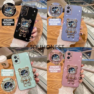Ốp Lưng Kim Tuyến Casing Oppo Realme 9 Pro Plus Case Oppo Realme 9i Case Oppo Realme V3 Realme V5 Case Oppo Realme V11 Case Oppo Realme V15 Case Oppo Realme V20 Realme V25 Case Oppo Realme Q2 Glitter Liquid Quicksand Astronaut Bracket Soft Phone Case