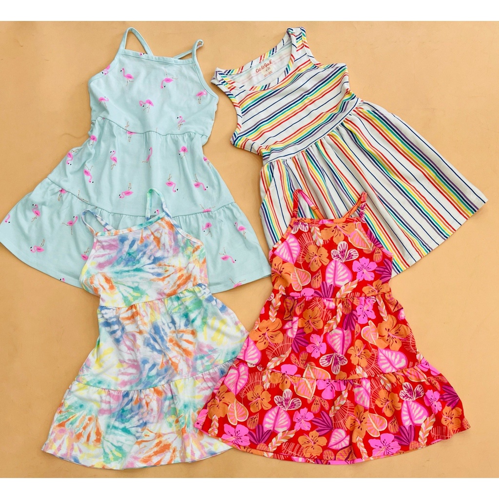Váy cotton Cat Jack hai dây/ sát nách nhiều màu BG 5-16y