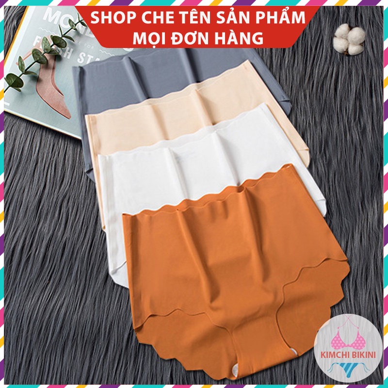 Combo 10 quần lót nữ băng lụa lưng KIMCHIBIKINI Set 10 quần nót nữ viền sóng cao cấp QL009