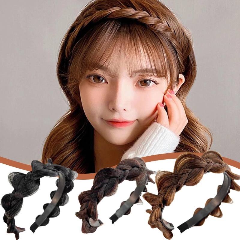 Băng Đô Dạng Tóc Giả Thắt Bím Handmade Thời Trang Cho Nữ