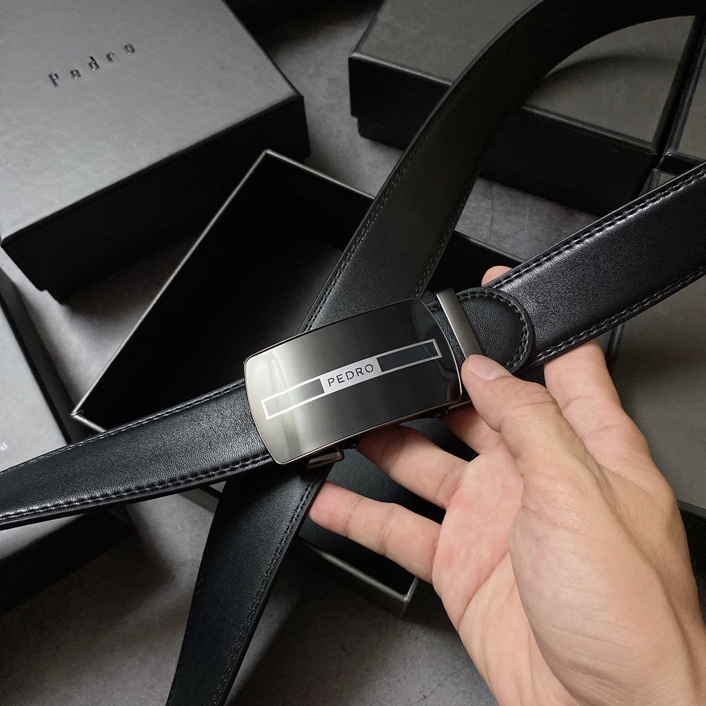 Nịt nam tráng gương logo giữa - NN341