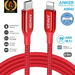 Cáp sạc nhanh 14 SERlES, 13 SERlES ANKER 762 C to L PD 60W dài 0.9m - A8842