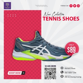 Giày tennis Asics novak courf FF3 2023 grey